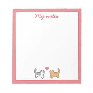Bloc-note Post it de gatitos enamorados