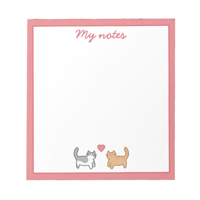 Bloc-note Post it de gatitos enamorados (Devant)