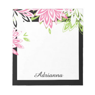 BLOC-NOTE POST-IT-NOTE_PINK/GREEN/WHITE CHIC FLORAL