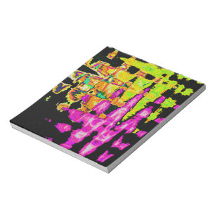 Bloc-note Poster d'art Abstrait Neon Glitch Imprimer