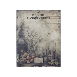 Bloc-note Potion de cuisine foncé Academia Citrouille esthét