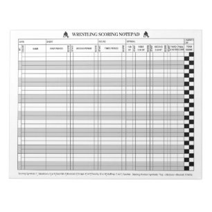 Bloc-note Pots de score de lutte pour l'écriture