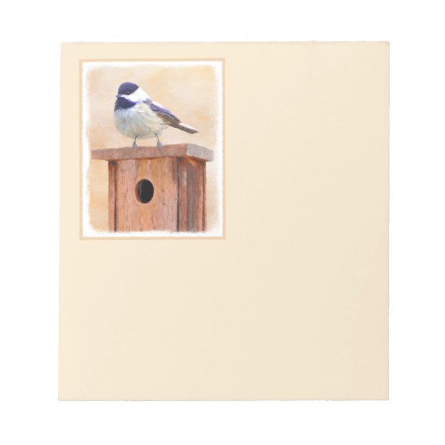 Bloc-note Poulet sur la peinture d'oiseaux Art original (Devant)