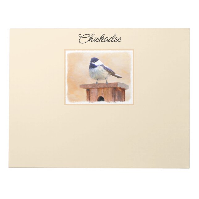 Bloc-note Poulet sur la peinture d'oiseaux Art original (Devant)