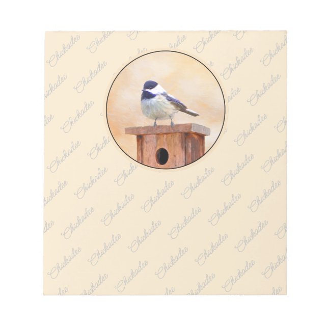Bloc-note Poulet sur la peinture d'oiseaux Art original (Devant)