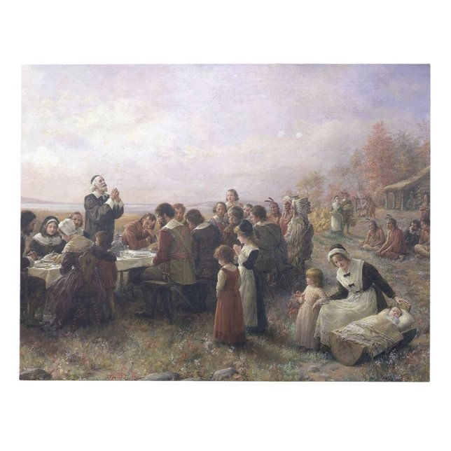 Bloc-note Premier Thanksgiving à Plymouth par Brownscombe (Devant)