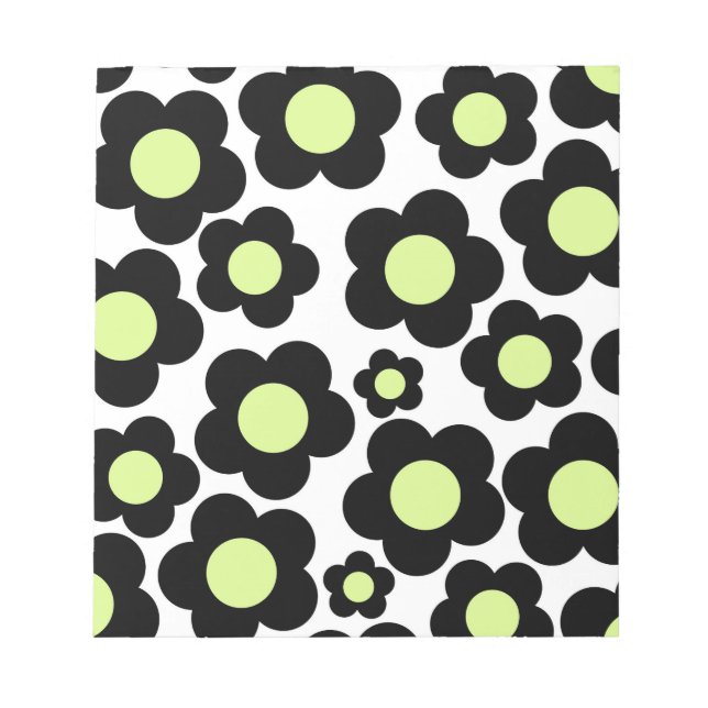Bloc-note Preppy Black Neon vert Hippie Motif (Devant)