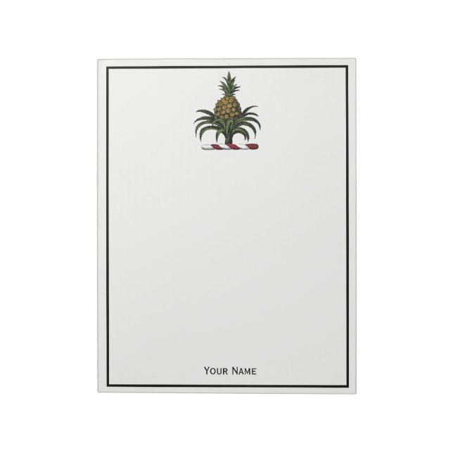 Bloc-note Préppy Heraldic Crest couleur ananas RWT (Tourné)