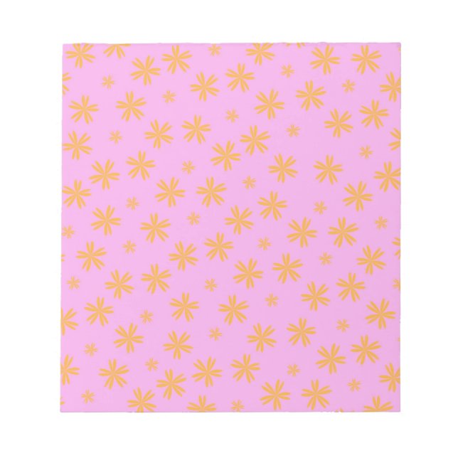 Bloc-note Preppy Orange Rose Hippie Motif (Devant)
