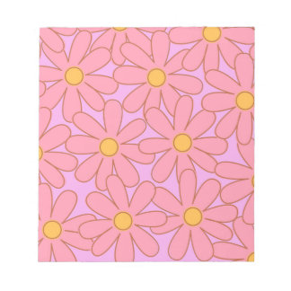Bloc-note Preppy rose violet Floral simple Motif de fleurs