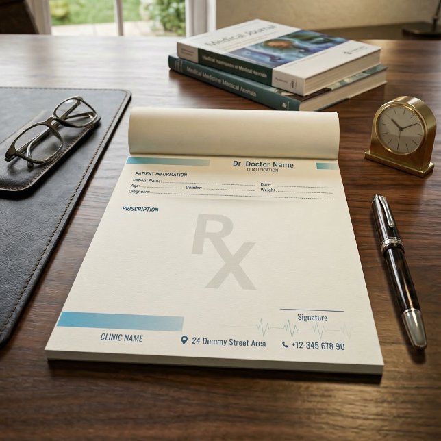 Bloc-note Prescription Pad Notepad – Editable Rx for Doctors (Prescription Pad Notepad – Editable Rx for Doctors
)