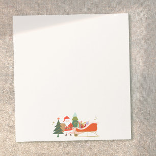 Bloc-note Présentations de Noël sur la sellette de Père Noël
