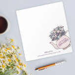 Bloc-note Pretty Teapot and Flowers Teacher Cadeau Notepad<br><div class="desc">Ce bloc-notes personnalisé est le cadeau idéal pour tout enseignant qui aime un peu d'humour. Doté d'un design charmant, d'une théière fleurie et d'un jeu de mots "une note de votre TEA-CHER", ce bloc-notes offre aux enseignants un moyen ludique de noter des rappels, des notes ou des messages. Il y...</div>