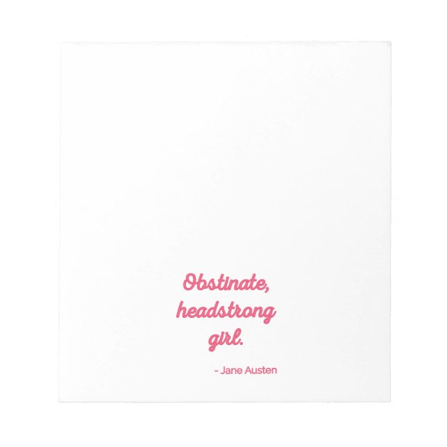 Bloc-note Pride and Prejudice Quote II - Cute Style (Devant)
