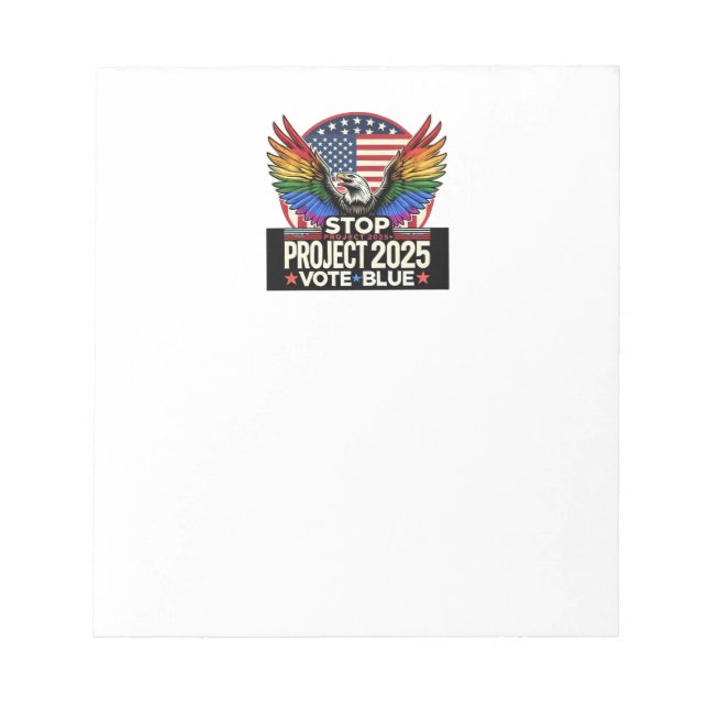 Bloc-note Pride - Stop Project 2025 - Vote Blue (Devant)