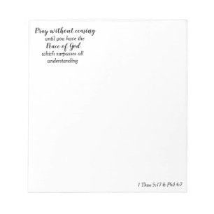 Bloc-note Priez Sans Cesser Les Écritures Inspirationnelles