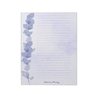 Bloc-note Printable Lavender Lined Paper – Personalized