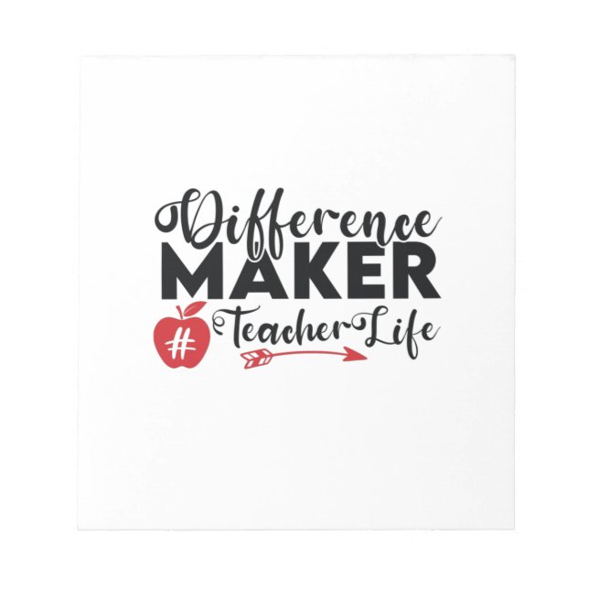 Bloc-note Professeur Art Différence Maker Vie de l'enseignan (Devant)