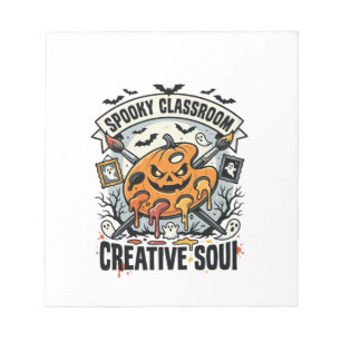 Bloc-note Professeur d'art Halloween Classe effrayante