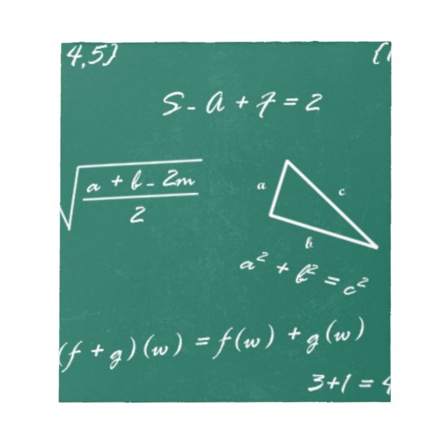 Bloc-note professeur de mathématiques algebra geek (Devant)