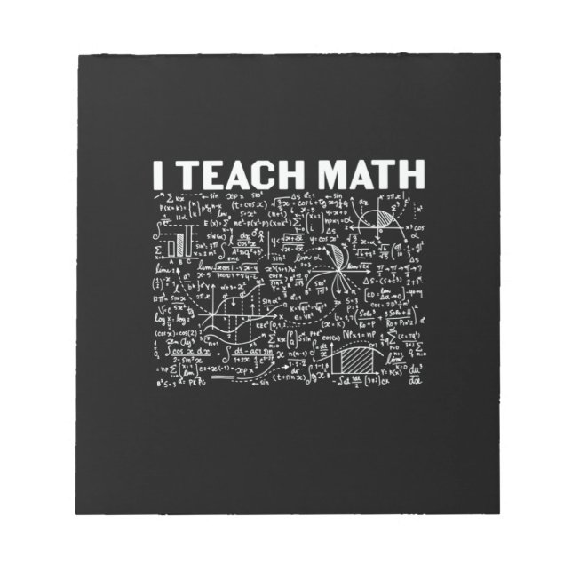 Bloc-note Professeur de mathématiques J'enseigne les mathéma (Devant)