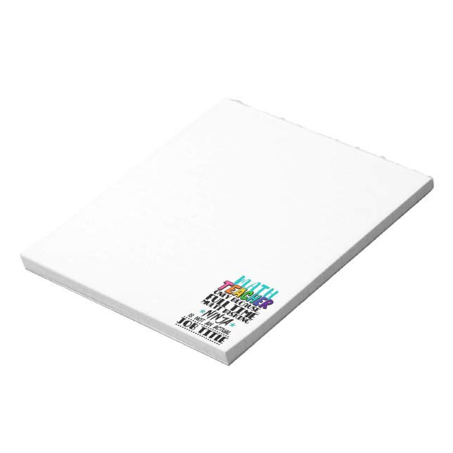 Bloc-note Professeur De Mathématiques Seulement Parce Que Mu (Tourné)