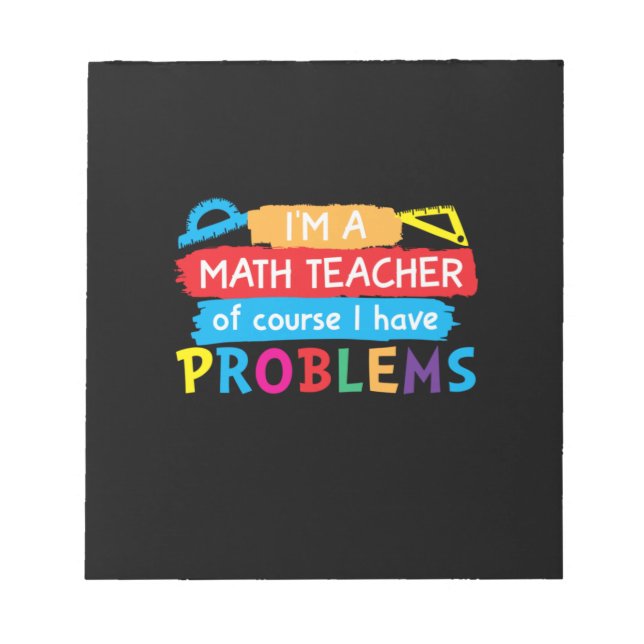 Bloc-note Professeur De Maths Je Suis Enseignant En Maths (Devant)