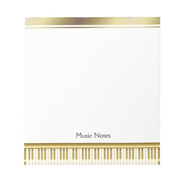 Bloc-note Professeur de Musique Or Piano Clavier Musicien DJ (Devant)