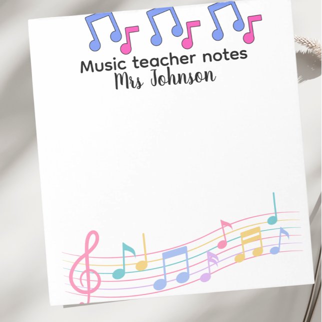 Bloc-note Professeur de musique personnalisé professeur de m (Créateur téléchargé)