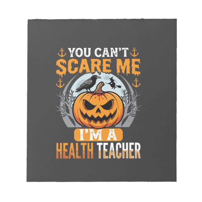 Bloc-note Professeur de santé Halloween Citrouille effrayant (Devant)