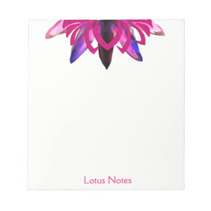 Bloc-note Professeur de yoga fleur de lotus rose Holistique