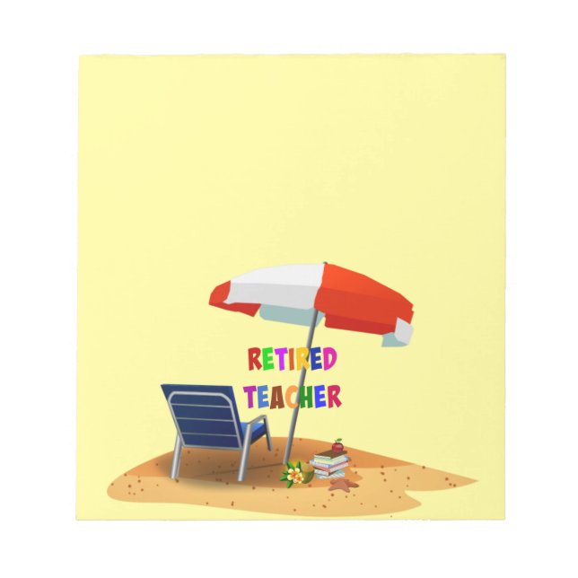 Bloc-note Professeur retraité, Scène de plage (Devant)