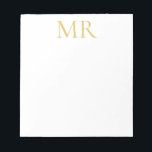 Bloc-note Professional Classical Monogram Minimalist Plain<br><div class="desc">Classical Professional Simple Design. Easy Editing Tools. Different Card Types and Sizes, Color and Font Choices.</div>