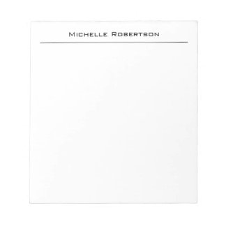 Bloc-note Professional Minimalist Plain Simple Modern Name
