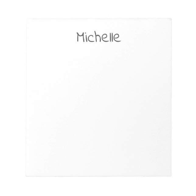 Bloc-note Professional Modern Minimalist Plain Own Name (Devant)