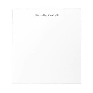 Bloc-note Professionnel Classique Noir Blanc Nom