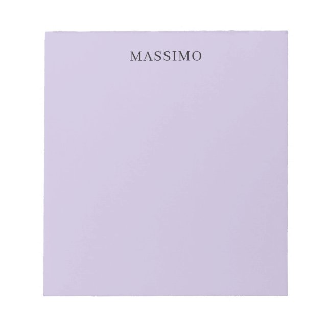 Bloc-note Professionnel Classique Unique Nom Propre Violet C (Devant)