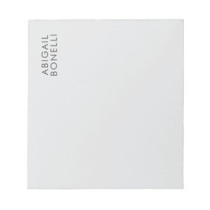 Bloc-note Professionnel minimaliste moderne nom simple propr