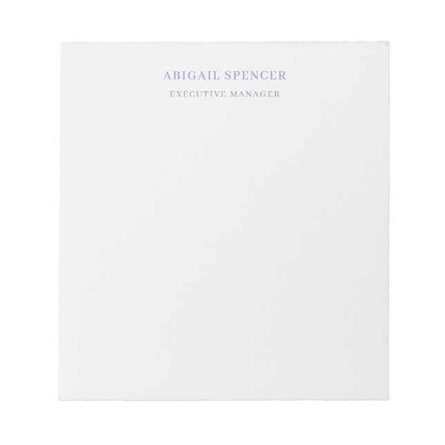 Bloc-note Professionnel Minimaliste Simple  (Devant)