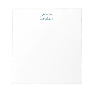 Bloc-note Professionnel Moderne Minimaliste Bleu Blanc