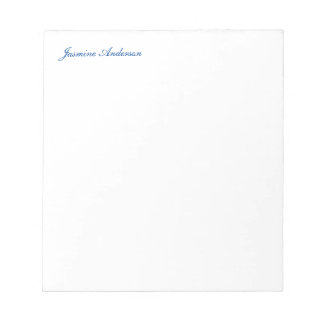 Bloc-note Professionnel Moderne Minimaliste Bleu Blanc