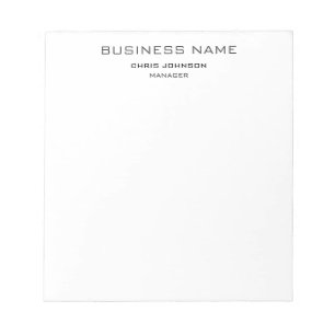 Bloc-note Professionnel Moderne Plain Simple