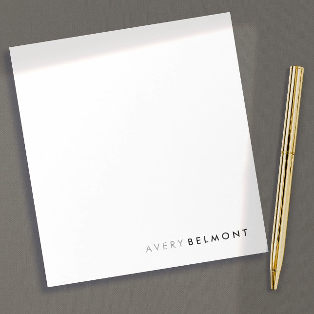 Bloc-note Professionnel Moderne Simple Noir Minimaliste (Créateur téléchargé)