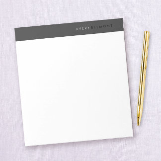 Bloc-note Professionnel Moderne Simple Noir Minimaliste