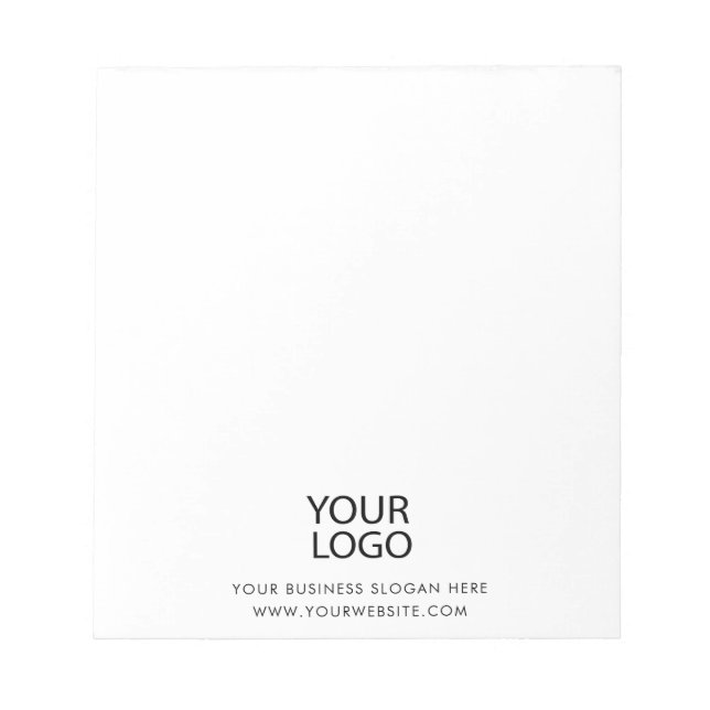 Bloc-note Professionnel Personnalisé Logo Entreprise Blanc (Devant)