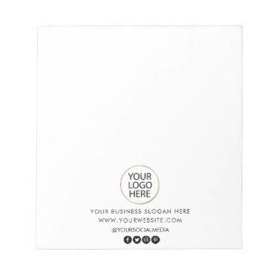 Bloc-note Professionnel Personnalisé Logo Entreprise Blanc