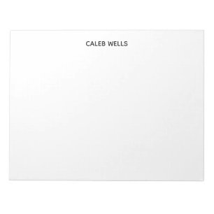 Bloc-note Professionnel simple blanc attrayant