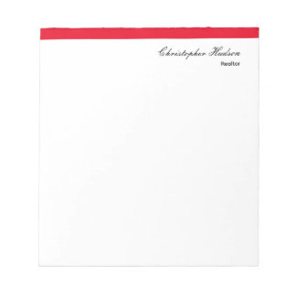 Bloc-note Professionnel Simple Immobilier simple Rouge Blanc