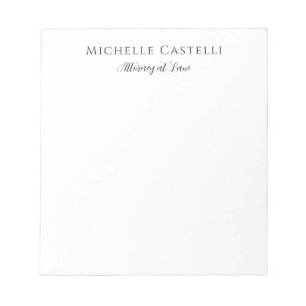 Bloc-note Professionnel Unique Classique Simple Noir & Blanc