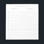 Bloc-note Programme quotidien minimal et liste des tâches av<br><div class="desc">Calendrier quotidien minimal et liste de tâches avec le Bloc-notes de nom</div>